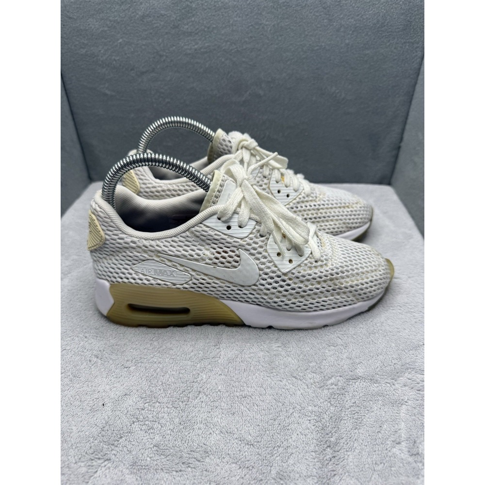 Nike Air Max 90 Ultra Breathe Womens 6 White Pure Platinum 725061-104 Mesh - Picture 2 of 8